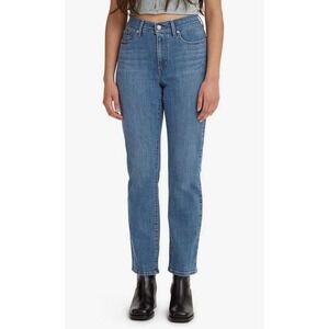 Levi's Womens Jeans sz 28 Blue Denim Dark Wash Mid Rise Classic Straight